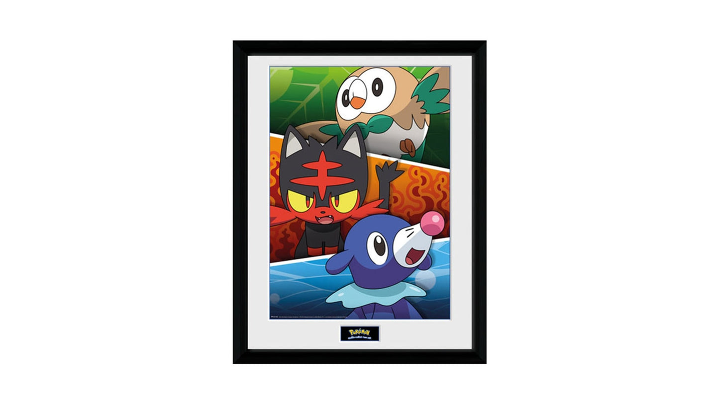 Pokemon Alola Partners Bild, gerahmt 30,48 x 40,64 cm