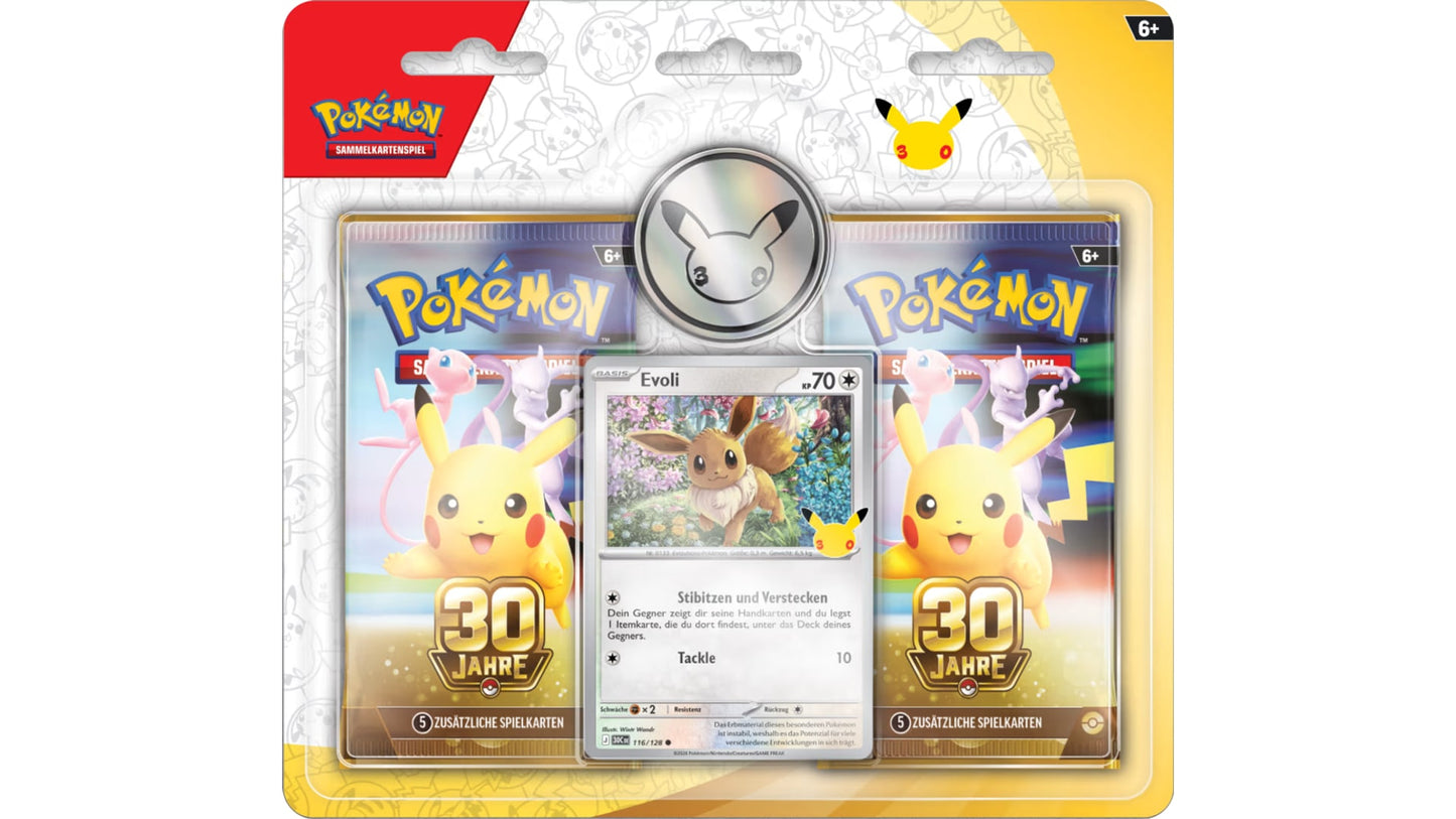 Pokemon 2er-Pack-Blister 30 Jahre, deutsche Ausgabe