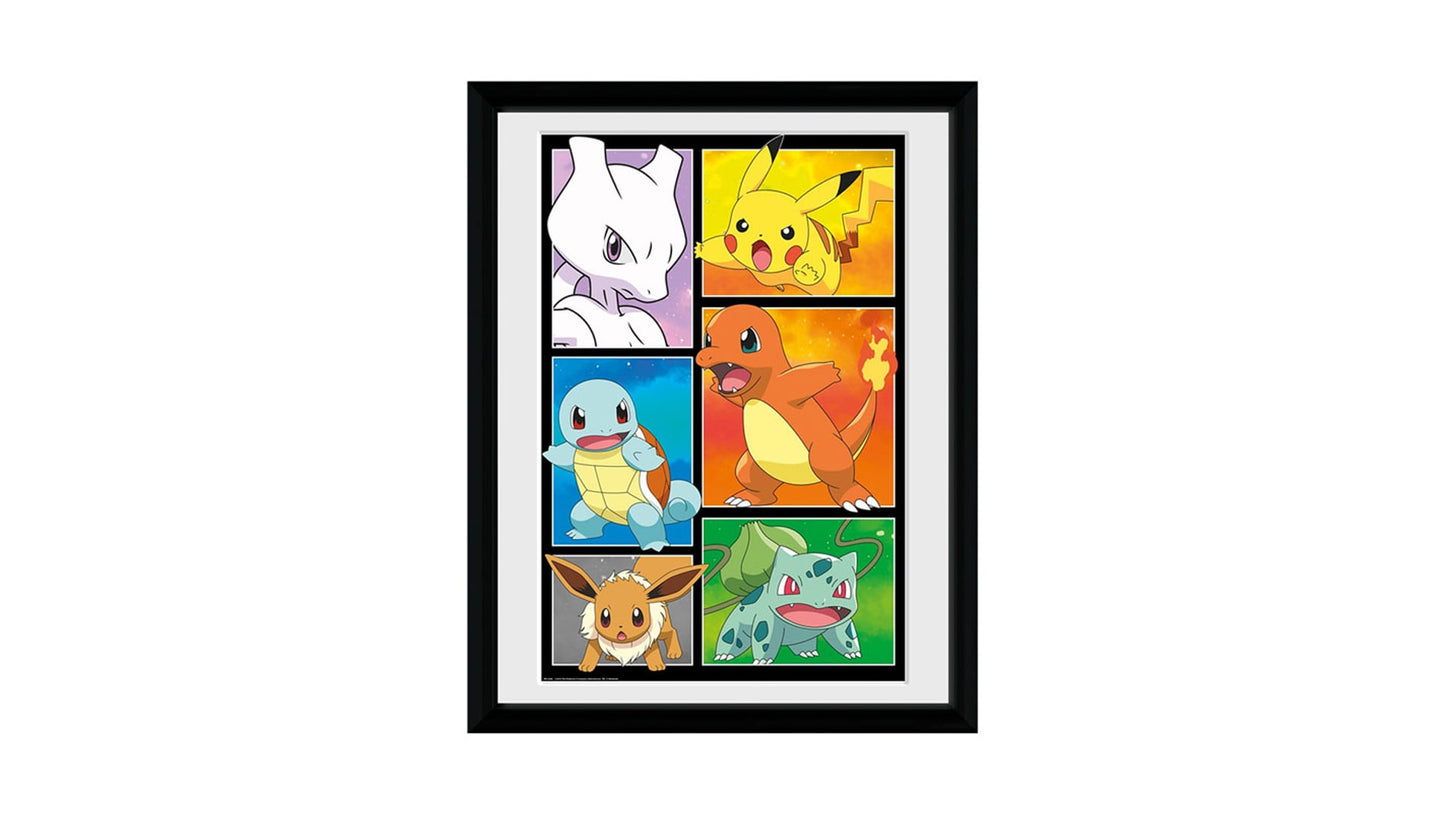 Pokemon Comic Panels Bild, gerahmt 30,48 x 40,64 cm