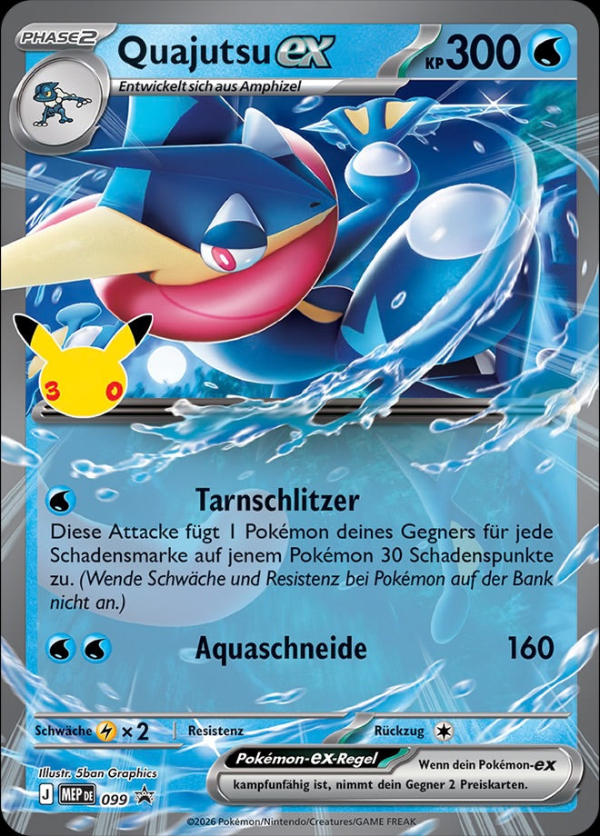 Pokemon Kollektion 30 Jahre Quajutsu-ex, deutsche Ausgabe – Ansicht 2