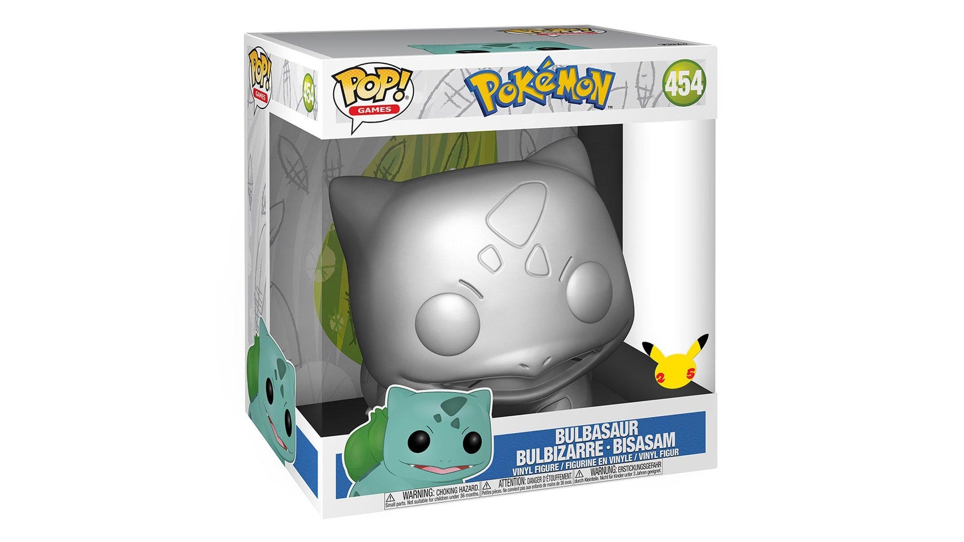 Pokemon Bulbasaur/ Bisasam #454 Metallic 25cm POP! Vinyl Figur