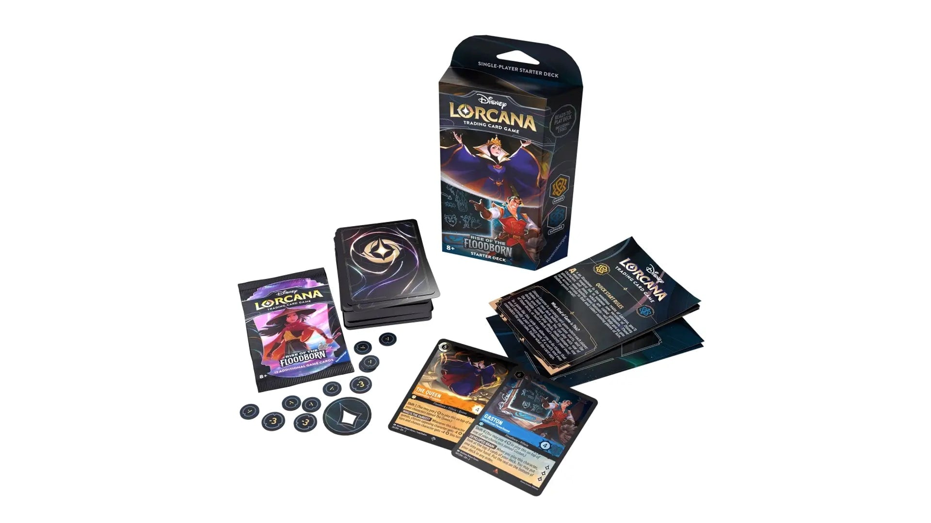 Disney Lorcana Rise of the Floodborn - Amber & Sapphire - Starter Deck, englische Ausgabe – Ansicht 2