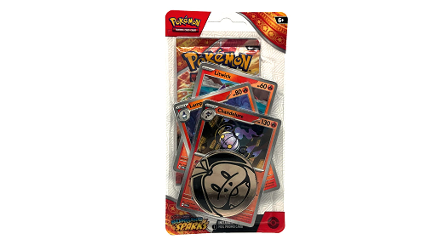 Pokemon Scarlet & Violet - Surging Sparks - Chandelure Checklane Blister, englische Ausgabe