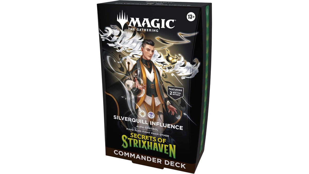 Magic: The Gathering Geheimnisse von Strixhaven Commander Deck Silverquill Influence, deutsche Ausgabe