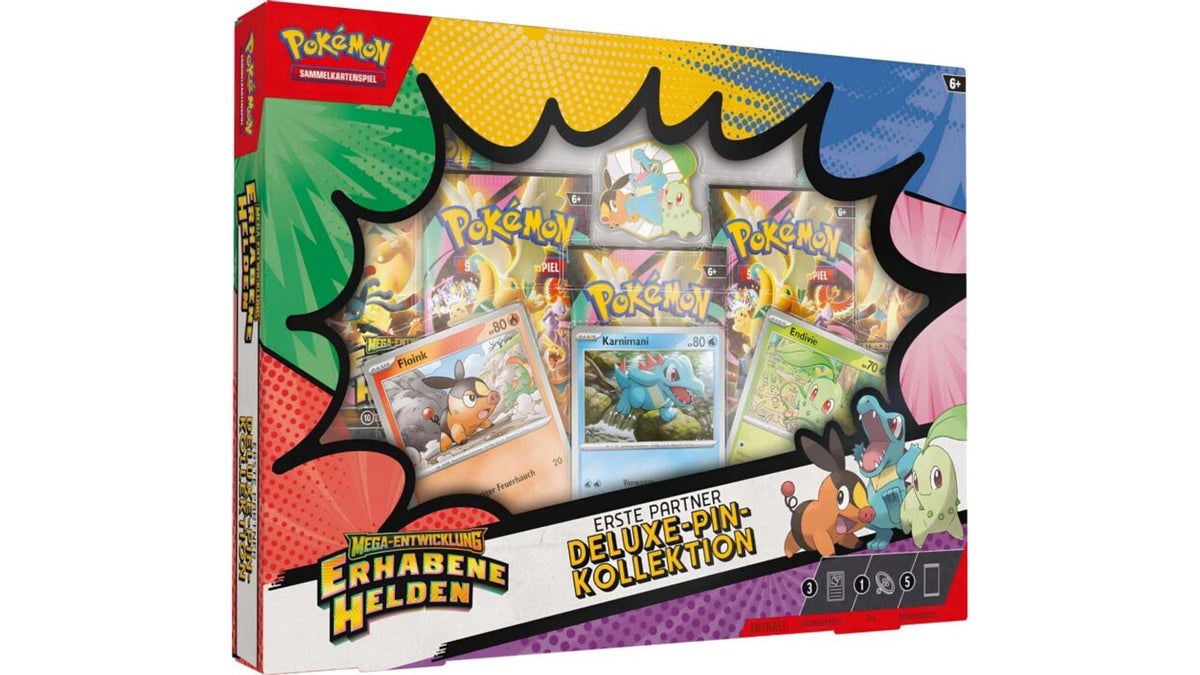 Pokemon Deluxe-Pin-Kollektion Mega-Entwicklung – Erhabene Helden: Erste Partner