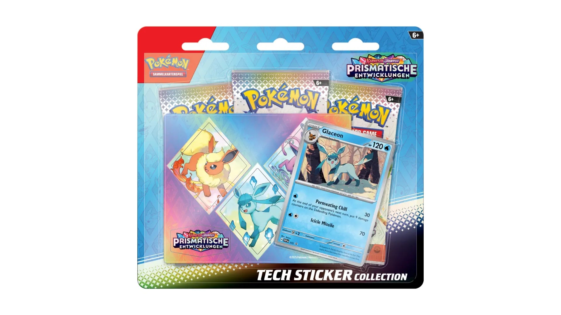 Pokemon Karmesin & Purpur - Prismatische Entwicklungen - Glaziola Tech Sticker Kollektion, deutsche Ausgabe