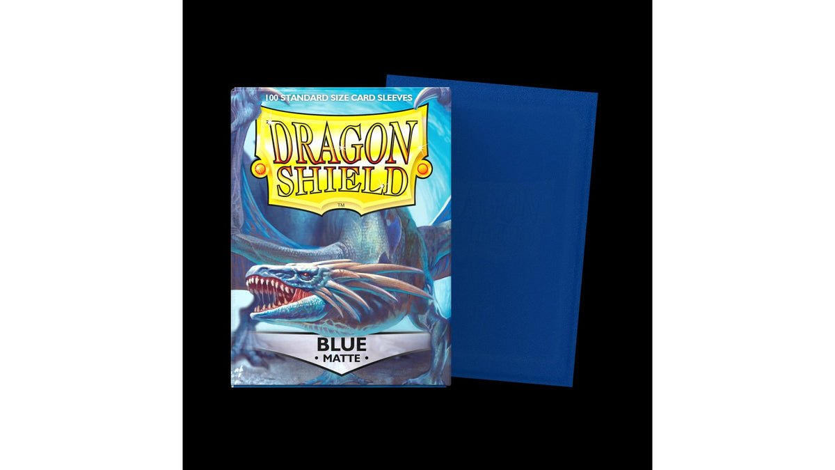 Dragon Shield Standard Size Sleeves - Blue Matte (100 Sleeves)