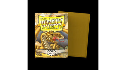 Dragon Shield Standard Size Sleeves - Gold Matte (100 Sleeves)