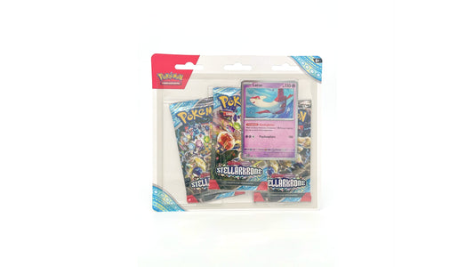 Pokemon Karmesin & Purpur - Stellarkrone- Latias 3 Pack Blister, deutsche Ausgabe