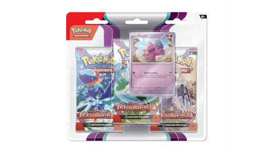 Entwicklungen in Paldea 3-Pack Blister - Forgita, deutsche Ausgabe